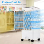 Rafraîchisseur d'air évaporatif 3-en-1 Costway Ventilateur portable avec fonction humidificateur