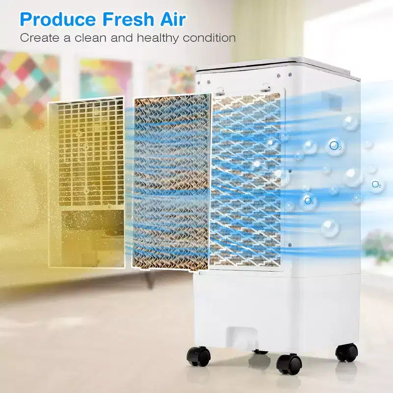 Rafraîchisseur d'air évaporatif 3-en-1 Costway Ventilateur portable avec fonction humidificateur