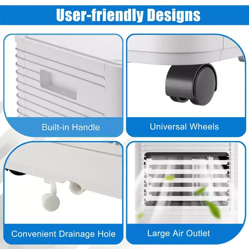 Climatiseur portable Costway 10000 BTU ASHRAE 3-en-1 avec déshumidificateur et mode ventilateur