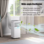Climatiseur portable Costway 10000 BTU ASHRAE 3-en-1 avec déshumidificateur et mode ventilateur
