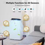 Climatiseur portatif Costway 8800 BTU (14000 BTU ASHRAE) 4-en-1 avec application et contrôle intelligent Wi-Fi
