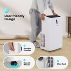 Climatiseur portable 4-en-1 Costway 8800 BTU (12000 BTU ASHRAE) avec contrôle intelligent APP et WiFi