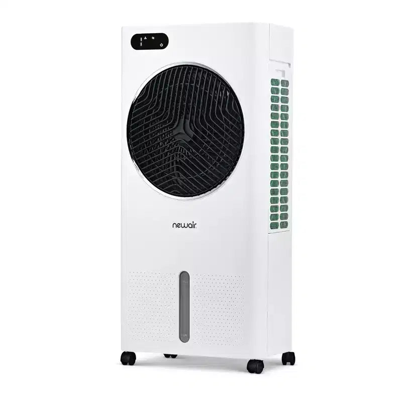 Refroidisseur d'air évaporatif et ventilateur portable Newair, refroidisseur par évaporation 1600 CFM, chambre à glaçons à chargement par le haut, réservoir d'eau amovible de 12 litres
