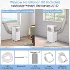 Climatiseur portable Costway 6000 BTU (10000 BTU ASHRAE) Unité de climatisation 3-en-1 avec fonctions froid, déshumidificateur, ventilateur et mode nuit