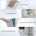 Costway Climatiseur portable 15000 BTU avec télécommande et contrôle par application, ventilateur de refroidissement, fonction chauffage et déshumidificateur