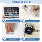 Climatiseur portable Costway 6000 BTU (9000 BTU ASHAR) 3-en-1 avec fonctions climatiseur, déshumidificateur, ventilateur et mode nuit