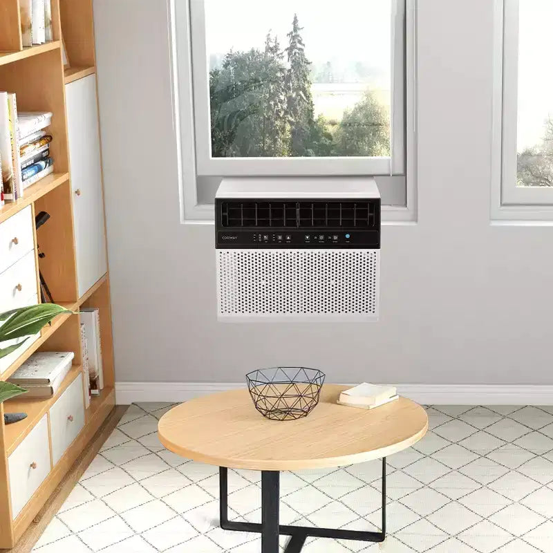 Climatiseur de fenêtre Costway 8100 BTU (12000 BTU Ashrae) avec télécommande, panneau de commande LED, jusqu'à 37 m²
