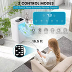 Climatiseur portable Costway 8000 BTU 3-en-1 avec ventilateur rafraîchissant, déshumidificateur et mode veille
