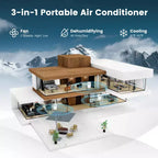 Climatiseur portable 8000 BTU Costway avec déshumidificateur et mode ventilateur, jusqu'à 23 m²