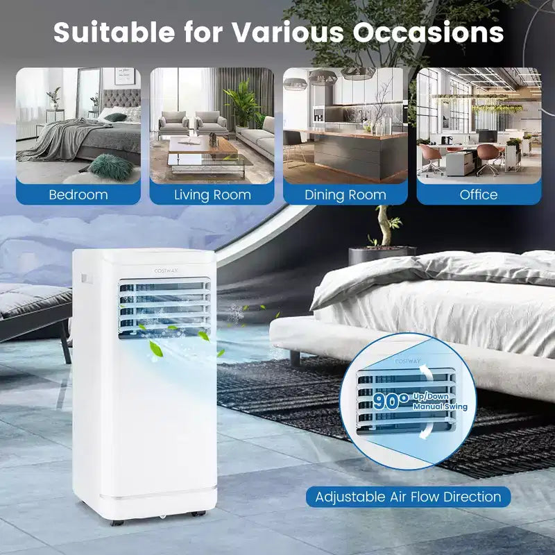 Climatiseur portable 8000 BTU Costway avec déshumidificateur et mode ventilateur, jusqu'à 23 m²