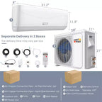Climatiseur et Chauffage Split Mural Costway 9000 BTU avec Télécommande