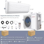 Climatiseur et Chauffage Split Mural Costway 9000 BTU avec Télécommande