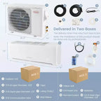 Climatiseur split Costway 24 000 BTU avec thermopompe et télécommande Alexa Google Home