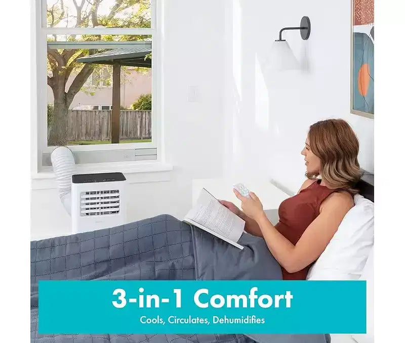 Climatiseur portable compact et autonome SereneLife - Blanc