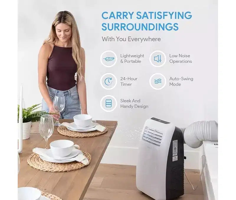 SereneLife 12 000 BTU Climatiseur Portable 3-en-1, Déshumidificateur