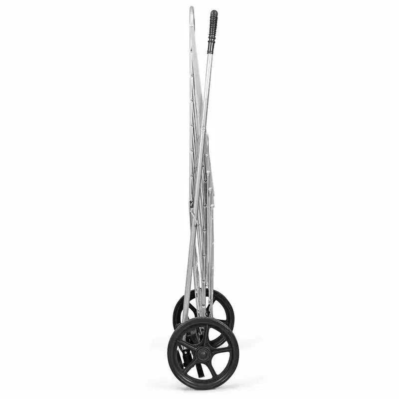 Carrito de Compras Plegable Negro / Plateado con Ruedas Giratorias – 1 Persona