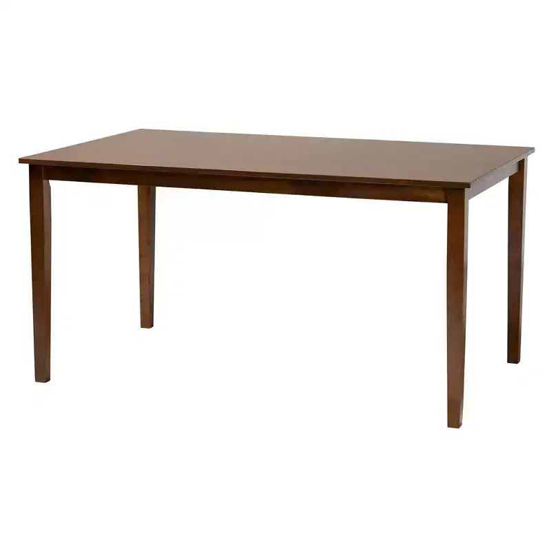 Juego de comedor moderno de tela y madera para 6 personas – 4 sillas + banco + mesa