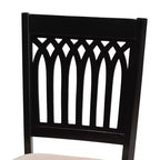Juego de comedor moderno de tela y madera para 6 personas – 4 sillas + banco + mesa