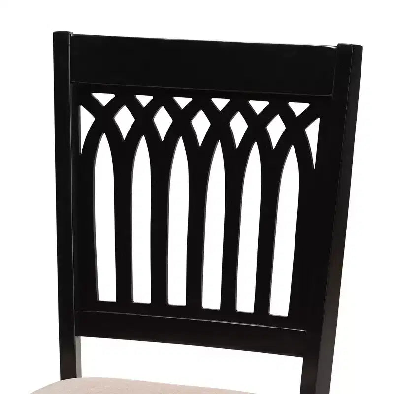 Juego de comedor moderno de tela y madera para 6 personas – 4 sillas + banco + mesa