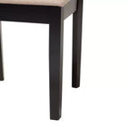 Juego de comedor moderno de tela y madera para 6 personas – 4 sillas + banco + mesa