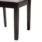 Juego de comedor moderno de tela y madera para 6 personas – 4 sillas + banco + mesa