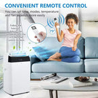 Climatiseur portable 14000 BTU 3 en 1 avec télécommande, mode froid, double moteur et balayage automatique