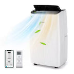 Climatiseur portable Costway 9200 BTU (14000 BTU ASHRAE) avec chauffage, unité de climatisation domestique intelligente compatible Wi-Fi