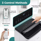Climatiseur portable Costway 9200 BTU (14000 BTU ASHRAE) avec chauffage, unité de climatisation domestique intelligente compatible Wi-Fi