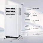 Climatiseur portable Costway 9000 BTU 3 en 1 avec ventilateur, déshumidificateur et mode veille 6250 BTU (9000 BTU ASHRAE)