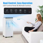Climatiseur portable Costway 8000 BTU refroidit jusqu'à 23 m² avec ventilateur et déshumidificateur 5000 BTU (8000 BTU ASHRAE)