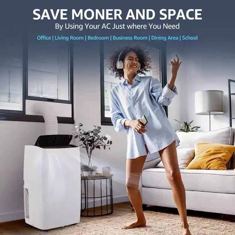 Climatiseur, climatiseur portable 12000 BTU avec modes déshumidificateur et ventilateur