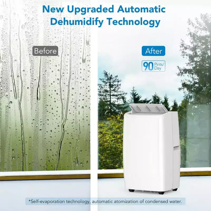 Climatiseur portable 14 000 BTU, Climatiseur portable pour pièces jusqu'à 70 m²