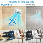 Climatiseur portable 14 000 BTU, Climatiseur portable pour pièces jusqu'à 70 m²
