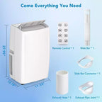 Climatiseur portable 14 000 BTU, Climatiseur portable pour pièces jusqu'à 70 m²