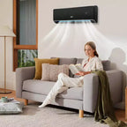 Climatiseur et Chauffage Mini Split Costway 12000 BTU avec Wifi et Pompe à Chaleur Noir/Blanc