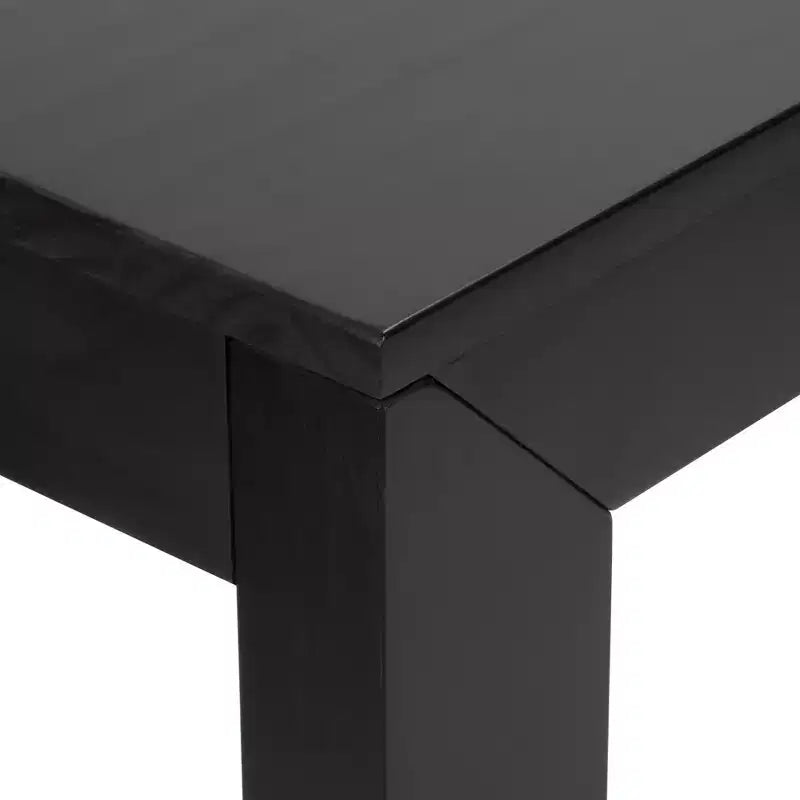Mesa consola de 56", madera maciza, estilo estrecho moderno, negro / rubio / nogal americano