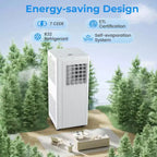 Costway Climatiseur portable 3-en-1 7100 BTU (10000 BTU ASHRAE) avec déshumidificateur, mode froid et ventilateur