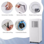 Costway Climatiseur portable 3-en-1 7100 BTU (10000 BTU ASHRAE) avec déshumidificateur, mode froid et ventilateur