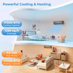 Climatiseur et Chauffage Mini Split Costway 18000 BTU avec Pompe à Chaleur