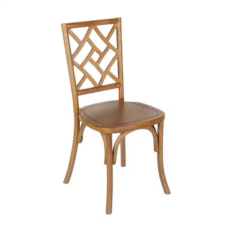 Silla de comedor de madera maciza negra/nogal americano/blanca, apilable, para 1 persona