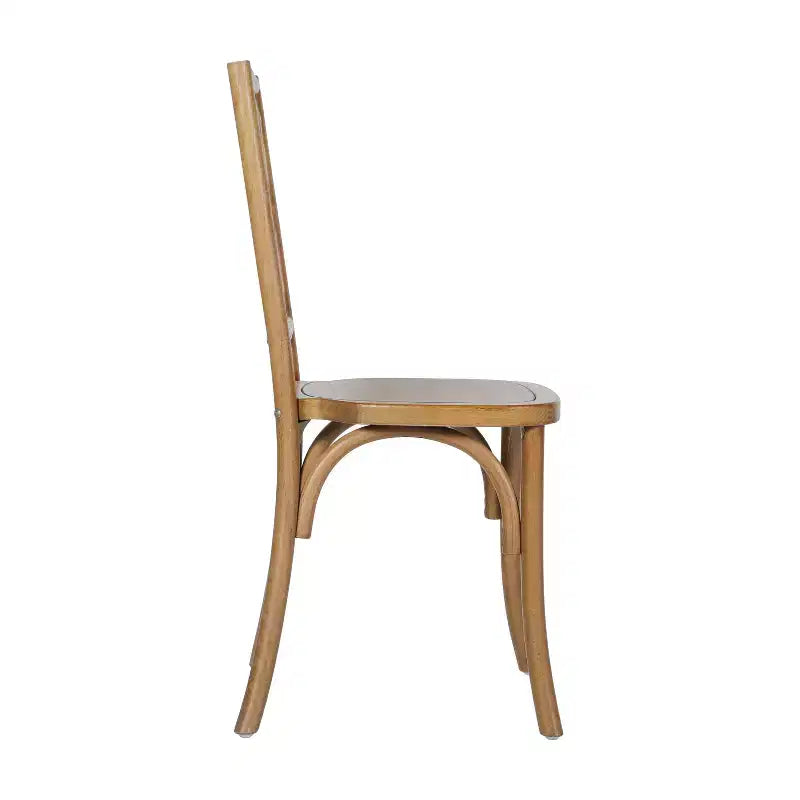 Silla de comedor de madera maciza negra/nogal americano/blanca, apilable, para 1 persona