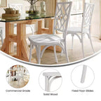 Silla de comedor de madera maciza negra/nogal americano/blanca, apilable, para 1 persona