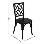 Silla de comedor de madera maciza negra/nogal americano/blanca, apilable, para 1 persona