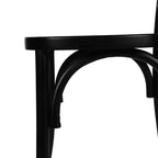 Silla de comedor de madera maciza negra/nogal americano/blanca, apilable, para 1 persona