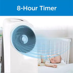 Refroidisseur d'air par évaporation BLACK+DECKER avec écran LED, télécommande, réservoir d'eau de 7,5 litres – Design compact et léger, blanc